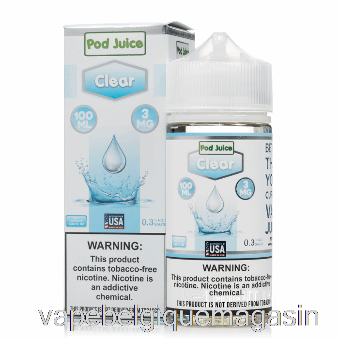 Vape Jetable Clair - Pod Juice - 100ml 12mg